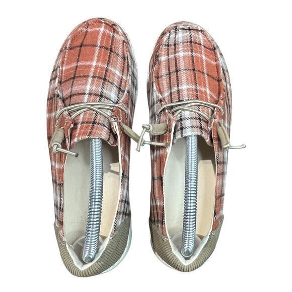 True Craft Plaid‎ Corduroy Slip On Comfortable Shoes Women Size 7.5 - Picture 5 of 11